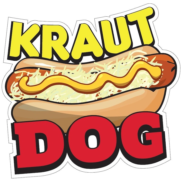 Signmission Kraut Dog Decal Concession Stand Food Truck Sticker, 8" x 4.5", D-DC-8 Kraut Dog19 D-DC-8 Kraut Dog19 - main